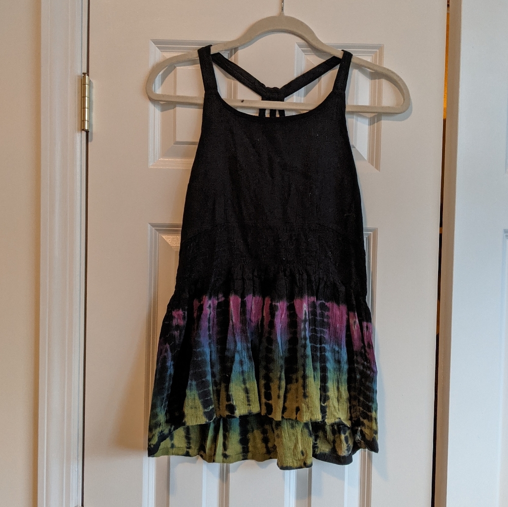 Tie dye tank top with braided back size medium